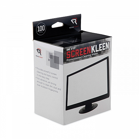 OneStep CRT ScreenKleen Cleaning Pads, Cloth, 5 x 5, Unscented, White, 100/Box (RR1309)