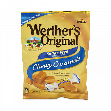 Sugar Free Chewy Caramel Candy, 2.75 oz Bag, 3/Pack (30201006)