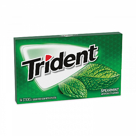Sugar-Free Gum, Spearmint, 14 Pieces/Pack, 12 Packs/Carton (30400008)