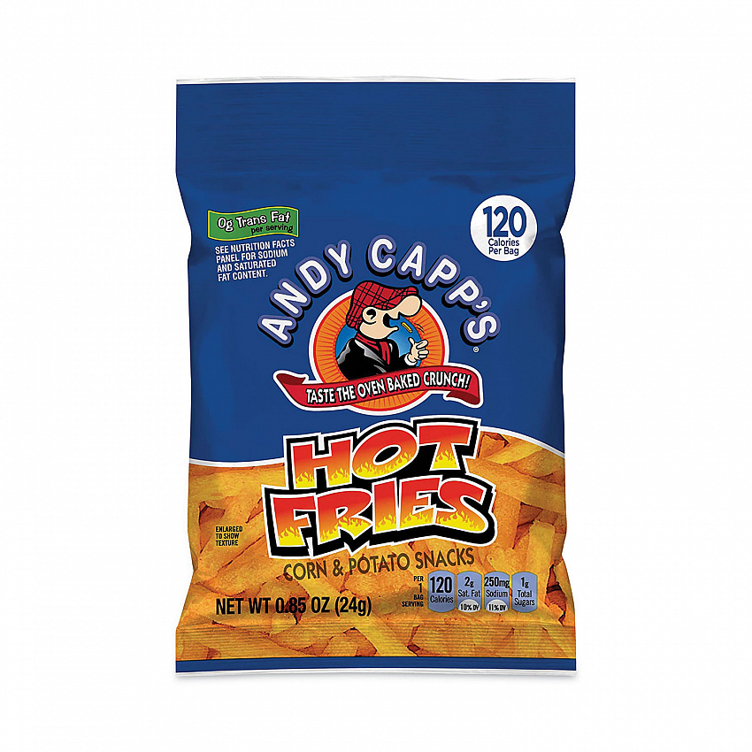 Hot Fries, Spicy Hot, 0.85 oz Bag, 72/Carton (20900465)