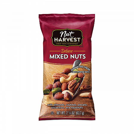 Deluxe Mixed Nuts, 2.25 oz Pouch, 8/Carton (29500005)