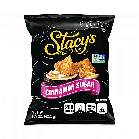 Pita Chips, 1.5 oz Bag, Cinnamon Sugar, 24/Carton (20900651)
