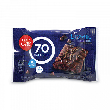 70 Calorie Chocolate Fudge Brownies, 0.89 oz, 40/Carton (22000454)