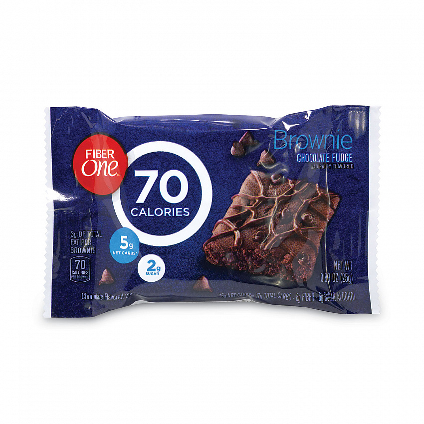 70 Calorie Chocolate Fudge Brownies, 0.89 oz, 40/Carton (22000454)