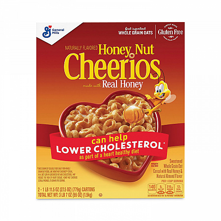 Honey Nut Cereal, 27.5 oz Box, 2/Carton (22000728)