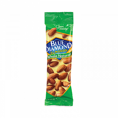Whole Natural Almonds, 1.5 oz Bag, 12 Bags/Carton (20902634)
