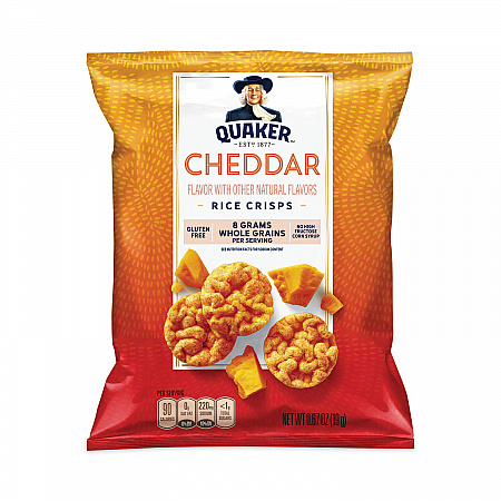 Rice Crisps, Cheddar Cheese, 0.67 oz Bag, 60 Bags/Carton (29500051)