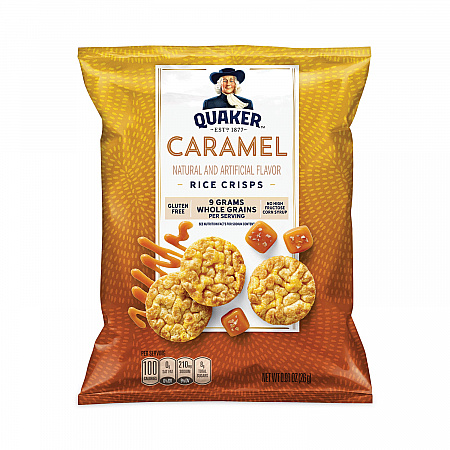 Rice Crisps, Caramel, 0.91 oz Bag, 60 Bags/Carton (29500052)