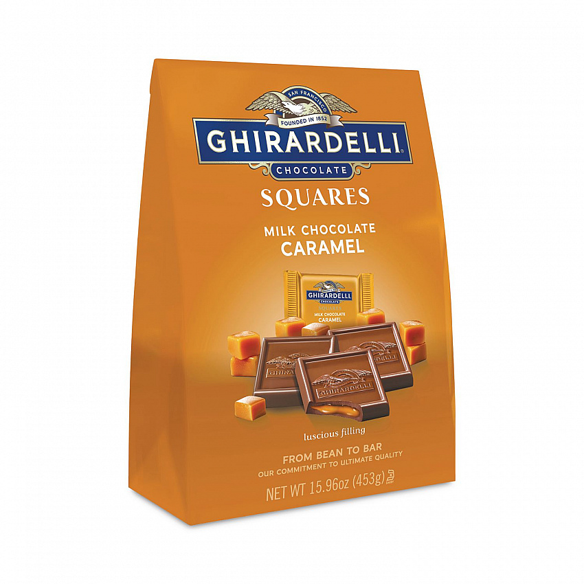 Milk Chocolate and Caramel Chocolate Squares, 15.96 oz Bag (30001035)