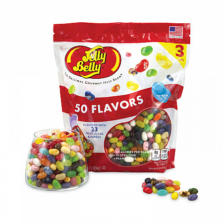 50 Flavors Jelly Beans Assortment, 3 lb Standup Bag (22000020)
