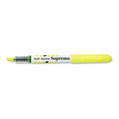 Pilot Spotliter Supreme Highlighter, Fluorescent Yellow Ink, Chisel Tip, Yellow/White Barrel, Dozen (16008)