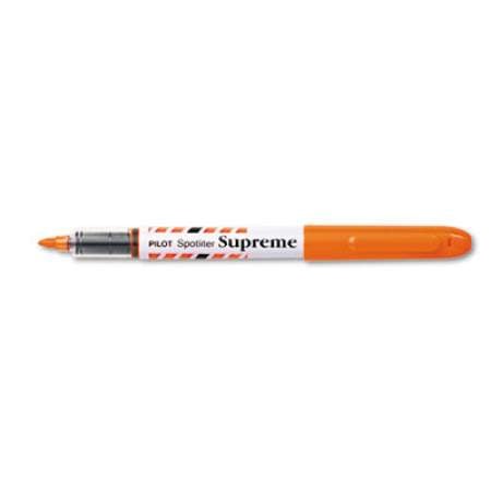 Pilot Spotliter Supreme Highlighter, Fluorescent Orange Ink, Chisel Tip, Orange/White Barrel (16009)