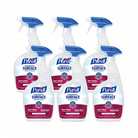 Foodservice Surface Sanitizer3, Fragrance-Free, 32 oz Bottle with Spray Trigger Attached, 6/Carton (334106RTL)