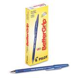 Pilot BetterGrip Ballpoint Pen, Stick, Fine 0.7 mm, Blue Ink, Blue Barrel, Dozen (30041)