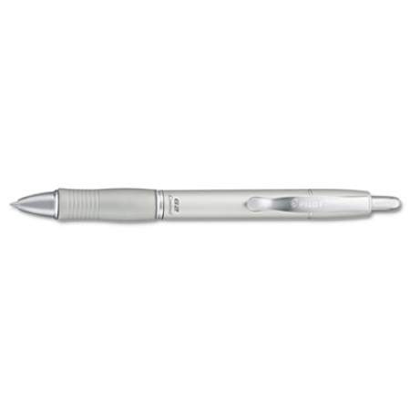 Pilot G2 Limited Gel Pen, Retractable, Fine 0.7 mm, Black Ink, Silver Barrel (31153)