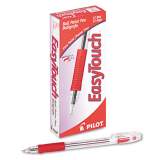 Pilot EasyTouch Ballpoint Pen, Stick, Fine 0.7 mm, Red Ink, Clear Barrel, Dozen (32003)
