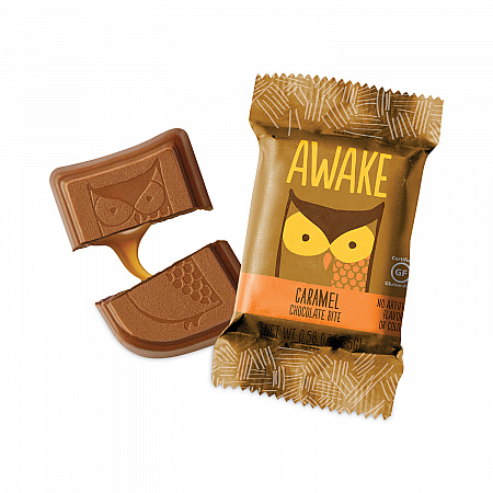 Caffeinated Caramel Chocolate Bites, 0.58 oz Bars, 50 Bars/Carton (30700315)