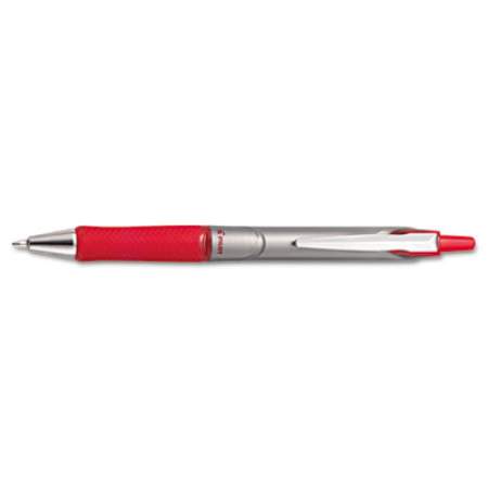 Pilot Acroball Pro Advanced Ink Ballpoint Pen, Retractable, Medium 1 mm, Red Ink, Silver Barrel, Dozen (31912)