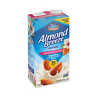 Almond Breeze Almond Milk, Unsweetened Vanilla, 64 oz Carton, 2/Pack (30700081)