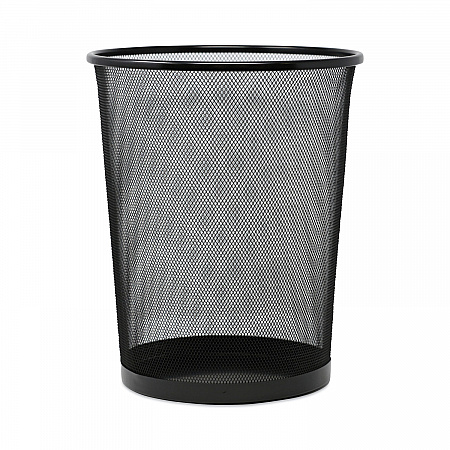 Mesh Wastebasket, 18 qt, Steel Mesh, Black (20008)