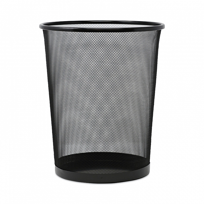 Mesh Wastebasket, 18 qt, Steel Mesh, Black (20008)