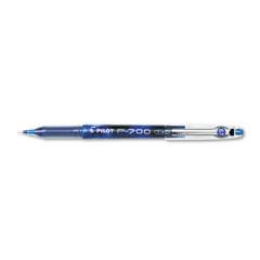 Pilot Precise P-700 Gel Pen, Stick, Fine 0.7 mm, Blue Ink, Blue Barrel, Dozen (38611)
