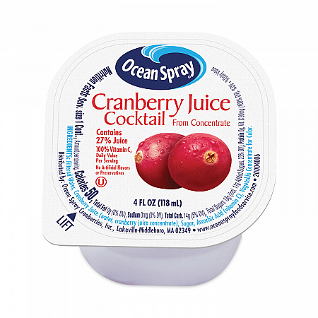 Cranberry Juice Drink, Cranberry, 4 oz Cup, 48/Carton (30700003)
