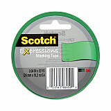 Expressions Masking Tape, 3" Core, 0.94" x 20 yds, Primary Green (3437PGR)