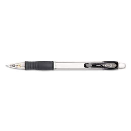 Pilot G2 Mechanical Pencil, 0.5 mm, HB (#2.5), Black Lead, Clear/Black Accents Barrel, Dozen (51014)