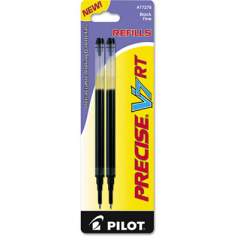 Refill for Pilot Precise V7 RT Rolling Ball, Fine Conical Tip, Black Ink, 2/Pack (77278)