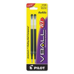 Refill for Pilot VBall and VBall RT Rolling Ball Pens, Fine Conical Tip, Black Ink, 2/Pack (77285)