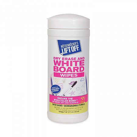 Dry Erase Board Cleaner Wipes, 7 x 12, 40/Canister (42703EA)