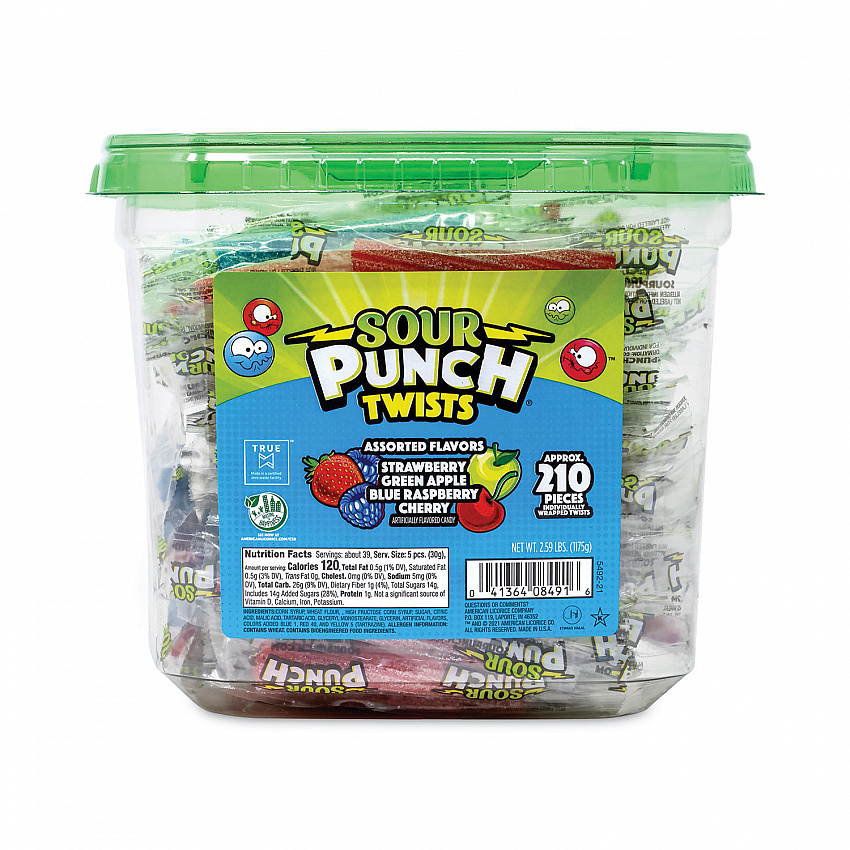 Twists, Variety, 2.59 lb Tub, Approx. 210 Pieces (20916848)