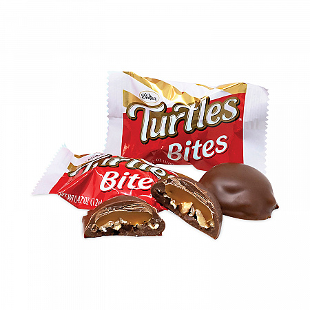 Turtles Original Bite Size Candy, 0.42 oz, 60/Carton (20905618)