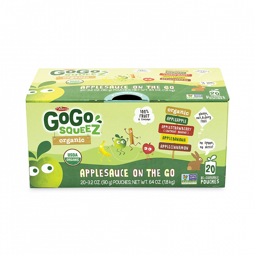 Fruit On The Go, Variety Applesauce, 3.2 oz Pouch, 20/Carton (22000742)