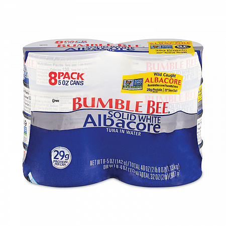 Solid White Albacore Tuna in Water, 5 oz Can, 8/Pack (22000701)