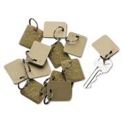 Extra Blank Hook and Loop Tags, Security-Backed, 1 1/8 x 1, Beige, 12/Pack (94190029)