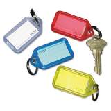 SecurIT Extra Color-Coded Key Tags for Key Tag Rack, 1 1/8 x 2 1/4, Assorted, 4/Pack (94190034)