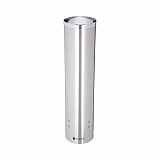Water Cup Dispenser with Removable Cap, For 4.5 oz to 7 oz Cone and 6 oz to 12 oz Flat Cups, Stainless Steel, 6/Carton (C3250SSCT)