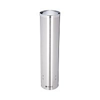 Water Cup Dispenser with Removable Cap, For 4.5 oz to 7 oz Cone and 6 oz to 12 oz Flat Cups, Stainless Steel, 6/Carton (C3250SSCT)