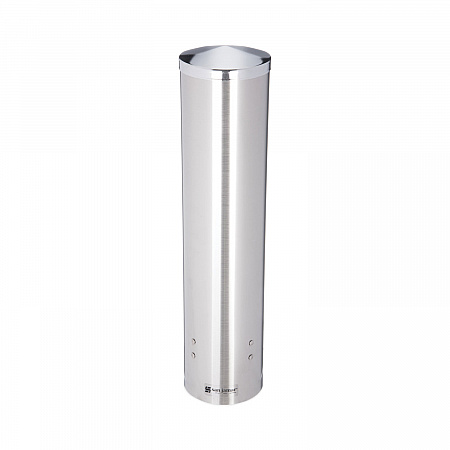 Water Cup Dispenser with Removable Cap, For 4.5 oz to 7 oz Cone and 6 oz to 12 oz Flat Cups, Stainless Steel, 6/Carton (C3250SSCT)