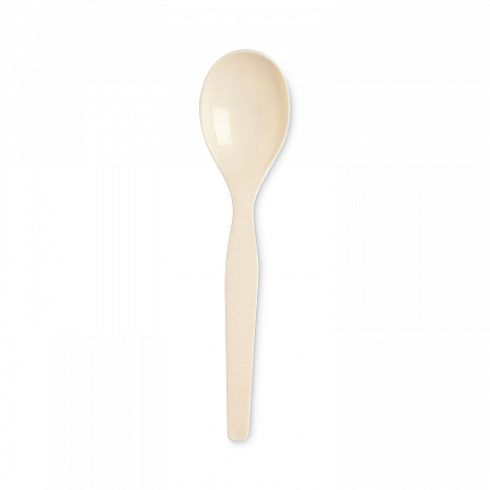 SmartStock Plastic Cutlery Refill, Series-O, Mediumweight Soup Spoon, Beige, 40/Pack, 24 Packs/Carton (SSSOUP11B)