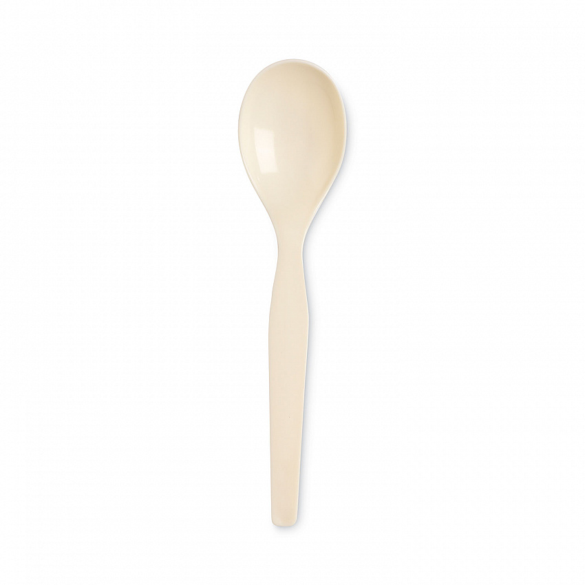 SmartStock Plastic Cutlery Refill, Series-O, Mediumweight Soup Spoon, Beige, 40/Pack, 24 Packs/Carton (SSSOUP11B)