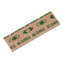 Iconex Tubular Coin Wrappers, Dimes, $5, Pop-Open Wrappers, 1000/Pack (94190053)