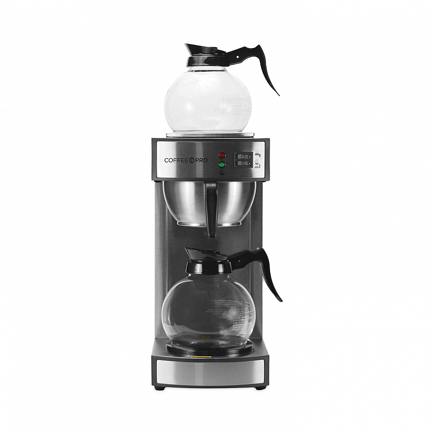 Two-Burner Institutional Coffeemaker, 10/12 Cup, 8.75 x 14.75 x 15.25, Stainless Steel (CPRLG2)
