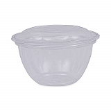 Renewable and Compostable Containers, 18 oz, 5.5" Diameter x 2.3" h, Clear, Plastic, 150/Carton (EPSB18)