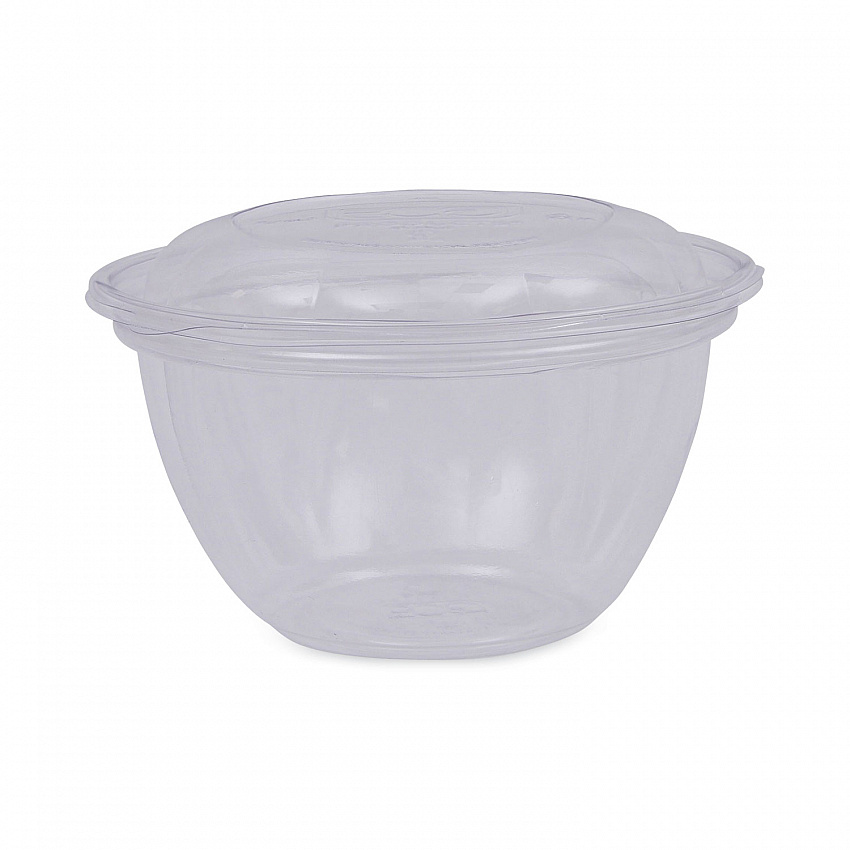 Renewable and Compostable Containers, 18 oz, 5.5" Diameter x 2.3" h, Clear, Plastic, 150/Carton (EPSB18)