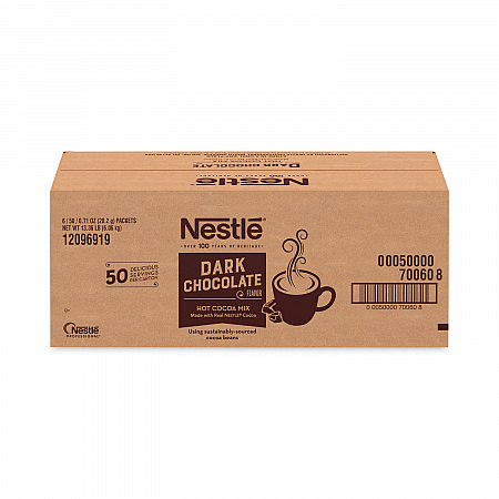 Hot Cocoa Mix, Dark Chocolate, 0.71 Packets, 50 Packets/Box, 6 Boxes/Carton (70060CT)