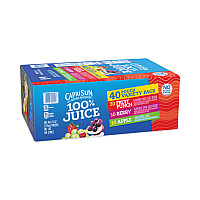 100% Juice Pouches Variety Pack, 6 oz, 40 Pouches/Carton (22000720)