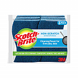 Non-Scratch Multi-Purpose Scrub Sponge, 4.4 x 2.6, 0.8" Thick, Blue, 6/Pack (526)